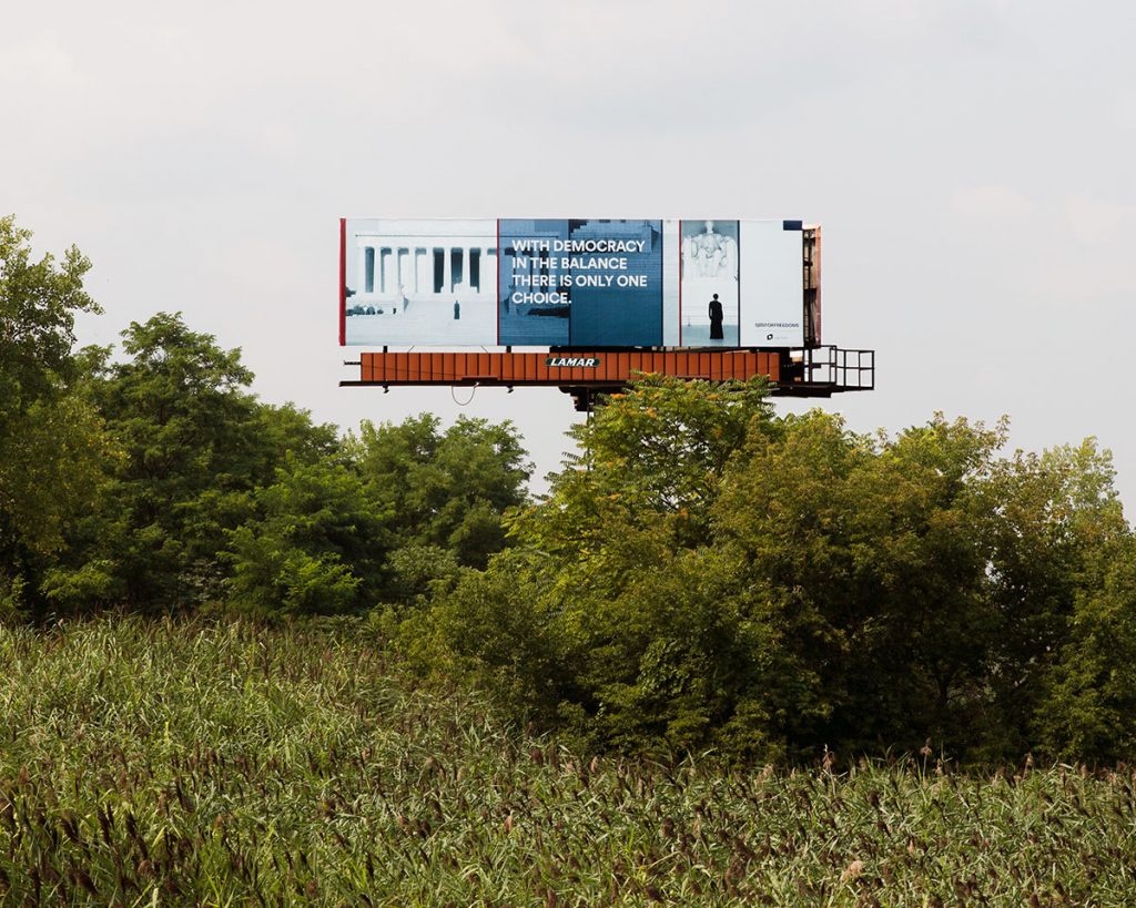 Light Work / Light Work Partners with For Freedoms To Launch Billboard